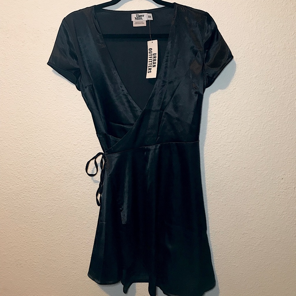 Tiger Mist Black Wrap Dress